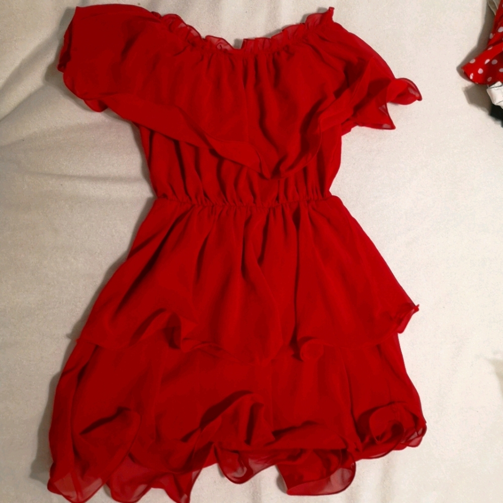 Red party dress